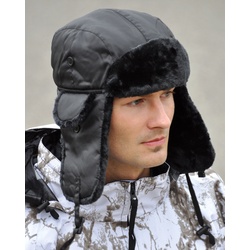 Mil-Tec MA1 Piloten, Pelzmütze - Schwarz - XL