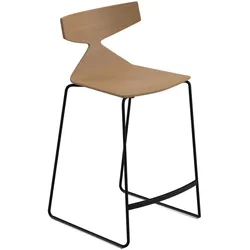 Arper Saya Barhocker, höhe 65 cm, schwarz / effekt teak #3703