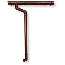 Kunststoff Dachrinnenset für Skan Holz Carport Harz / Harz Stellplatzerweiterung-Rinneisen 2-braun-Harz Stellplatzerweiterung Set 301 A