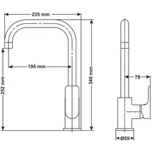 CORNAT NOIR ROUND Einhebelmischer Schwarz