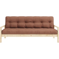 Schlafsofa KARUP DESIGN "KNOB" Sofas Gr. B/H/T: 205 cm x 79 cm x 95 cm, gleichschenklig, Klar lackiert, braun (clay brown) Einzelsofas