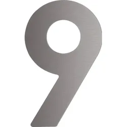Ziffern Hausnummer 0-9 Höhe 120mm - Edelstahl - 9