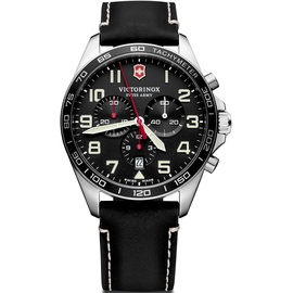 Victorinox Field Watch Herren Uhr analog Quarzwerk mit Leder Armband V241852
