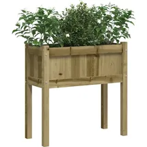 vidaXL Pflanzkübel 2 Stk. mit Beinen Massivholz Kiefer