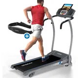 Kinetic Sports Laufband klappbar KST3100FX mit Pulsgurt - 1100 Watt leiser Elektromotor bis 12 Programme, Lautsprecher, einstellbar bis 12 km/h,