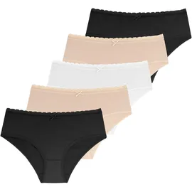 DORINA Hipster Slip 5 St. Beige/Elfenbein/Schwarz M