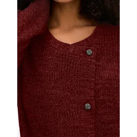 sheego Strickjacke in bordeaux-meliert | Gr.: 52/54