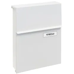 ARREGUI Line E6801 Briefkasten aus Verzinktem Stahl, Größe S (DIN A5 Post), Wandbriefkasten für den Außenbereich, Postkasten mit Schutzklappe, Weiß