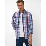 Brax Langarmhemd BRAX "Style DANIEL", Herren, Gr. L, Normalgrößen, bunt (pink), Web, 97% Baumwolle, 3% Elasthan, Hemden