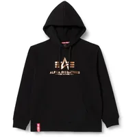 Alpha Industries Basic Hoody B&T Kapuzensweat für Herren Black/Gold