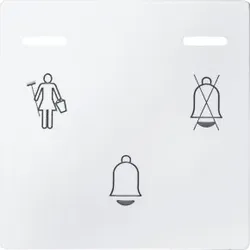 Merten 587619 Klingeltaster mit LED-Anzeigen polarweiß System M