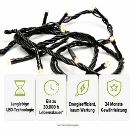 LED Universum LED-Lichterkette spritzwassergeschützt 80 m warmweiß