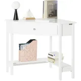 SoBuy SoBuy, Schreibtisch, Eckschreibtisch (76 x 76 x 76 cm) Arbeitszimmer, Schreibtische, Eckschreibtische