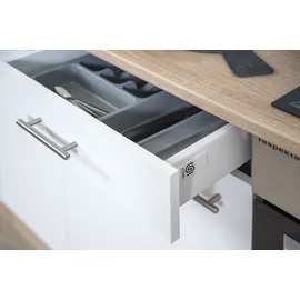 Respekta Küchenzeile Merle 210 cm Weiß