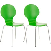 CLP 2x Stapelstuhl Diego ergonomisch grün