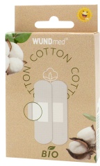 WUNDmed® Wundpflaster Cotton aus Baumwolle, Pflaster aus Baumwolle für empfindliche und sensible Haut, 1 Packung = 10 Stück (19 x 63 mm)