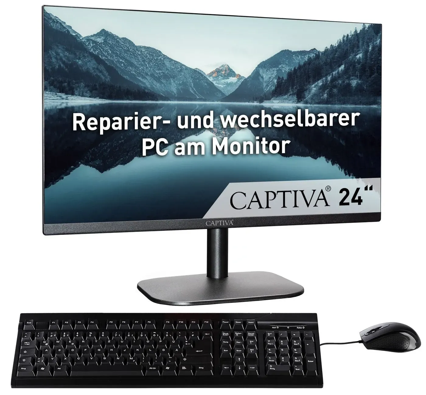 CAPTIVA All-In-One Power Starter I84-892 All-in-One PC (23,80 Zoll, Intel® Core 3 100U, -, 32 GB RAM, 2000 GB SSD, Luftkühlung) schwarz