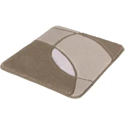 Badematte KLEINE WOLKE "Kent", beige, H:20mm, Polyacryl, Badematten, Badteppich, modernes Design, Hoch-Tief Effekt, waschbar