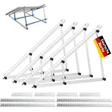 Verstärkte Solarpanel-Halterung Aluminium Verstärkte Balkon-Kraftwerkshalterung 118CM Montagewinkel 0-90° Solarpanel-Montagesatz für 100W-800W Geeignet für Flachdächer Wände Wohnwagen Boote 2 Paar