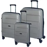 check.in ST. LOUIS Koffer-Set 3-tlg. taupe/blau