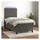 vidaXL Boxspringbett 100 x 200 cm Dunkelgrau