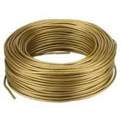 Flachbandkabelkabel Gold 2x0.75mm pro Meter