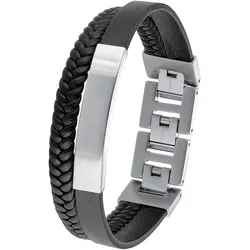 s.Oliver Herren Ident Armband 2036861 Leder Edelstahl
