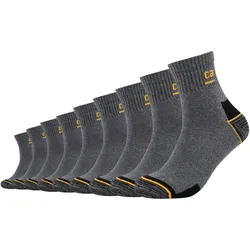 9er Pack camano Online Work Quarter Socken 9700 - dark grey melange 47-49
