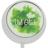 Axisis Pillendose rund Metall Motiv Glück sortiert