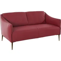 W.SCHILLIG 2-Sitzer sally Design-Sofa, Loungsofa, bequem, schmale Armlehnen, Breite 154cm, mit Metallfüßen in Bronze pulverbeschichtet, Breite 154 cm rot