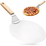 Pizzaschieber Edelstahl, Pizza Turning Peel, Pizza Schieber Edelstahl, Pizzawender für Ofen und Grill, Pizzaschaufel Kuchenheber, Pizza Schaufel Pizzaheber, Pizzaschieber 30cm für Kuchen (12 Zoll)