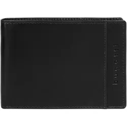Geldbörse BUGATTI "ROMANO", schwarz, Leder, vintage, casual,klassisch, Kleinlederwaren, echt Leder