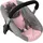 Bayer Chic 2000 Puppenautositz mit Adapter für Puppenwagen Melange grau-rosa