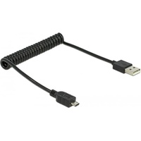 DeLock USB 2.0 Spiralkabel A/Micro-B 0.2-0.6m (83162)