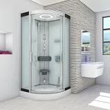 AcquaVapore Dampfdusche Duschkabine D58-00M2-EC 80x80 cm - Weiß