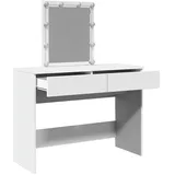 vidaXL Schminktisch mit LED-Beleuchtung Weiß 100x40x130 cm