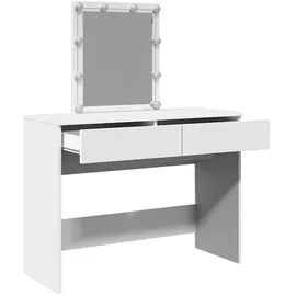 vidaXL Schminktisch mit LED-Beleuchtung Weiß 100x40x130 cm