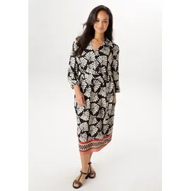 aniston plus Blusenkleid Orange/Schwarz/Weiß 44