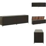 Vidaxl - Gartenbox Poly Rattan 200x50x60 cm Braun - Gartenbox - Auflagenbox - Gartenmöbel - Outdoor Box - Rattan Gartenmöbel