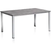 Kettler Cubic Esstisch, silber/anthrazit, Aluminium, 160x90 cm, 0301821-0100