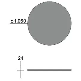 Brumberg Akustikpaneel Biro Circle Inlay grau 2 St. Ø 120 cm