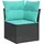 vidaXL Gartensofa-Set 10-tlg. schwarz