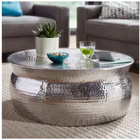 FineBuy Couchtisch "SV49550" in Silber / Silbern | Gr.: