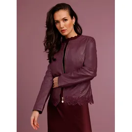 MAINPOL Lederblazer Blusenblazer Rot 40
