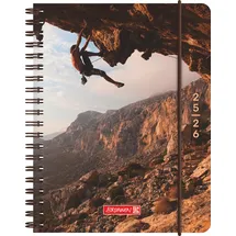 Brunnen Schülerkalender (2025/2026) "Cliffhanger", 2 Seiten = 1 Woche, A6, 208 Seiten, PP-Umschlag, mehrfarbig