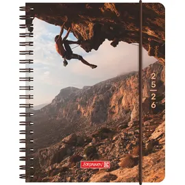 Brunnen Schülerkalender (2025/2026) "Cliffhanger", 2 Seiten = 1 Woche, A6, 208 Seiten, PP-Umschlag, mehrfarbig