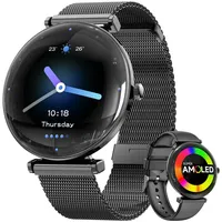 Hwagol Smartwatch Damen, Konvexe Licht Dünn Smartwatch für Damen, 1,43 Zoll AMOLED Touchscreen, Sportuhr mit Fitnessuhr, DIY Zifferblatt, Schlafüberwachung, Schrittzähler Smart Watch für Android