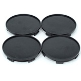 MGF 4 x Universal Schwarz Auto Felgendeckel Nabendeckel Set ohne Logo Plain Emblem 60/55 mm