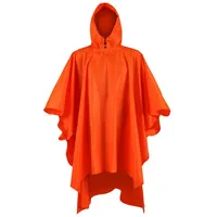hemmy Fashion Regenponcho Regenjacke "wasserdicht" Einheitsgröße Regenschutz mit Kapuze und Beutel für's Camping Wandern Reiten Angeln orange