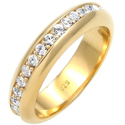 Elli PREMIUM Cocktail Bandring Kristalle 925 Silber Ringe   Damen 